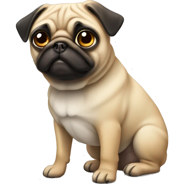 Pug with hanging ears emoji