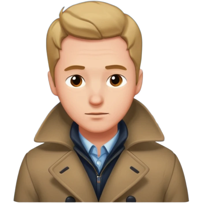 Guy looking at snow on the ground emoji