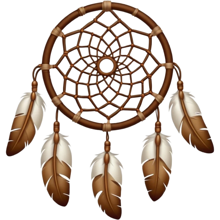 A brown dreamcatcher. emoji