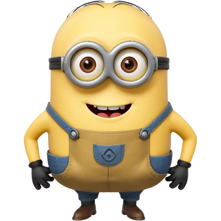 A yellow minion showing his butt emoji