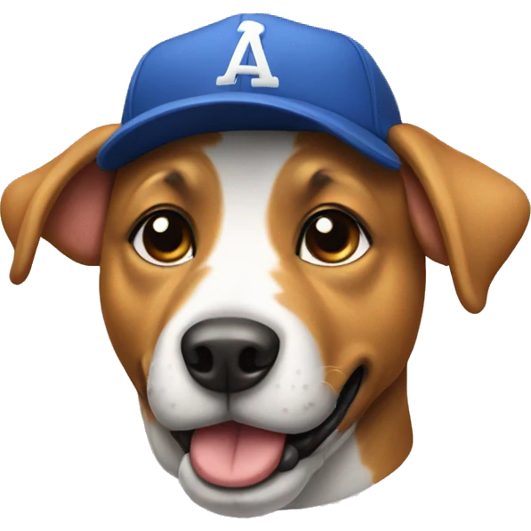 Dog with baseball cap  emoji