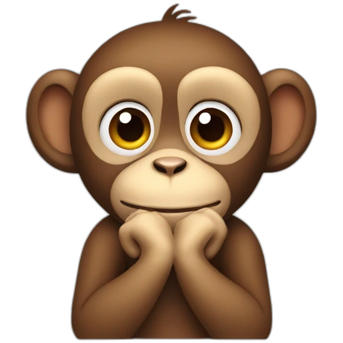 Monkey covering his ears with hands emoji