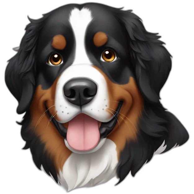 bernese mountain dog with nose freckles emoji
