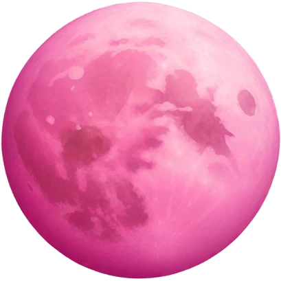 Pink moon with hearts indented  emoji