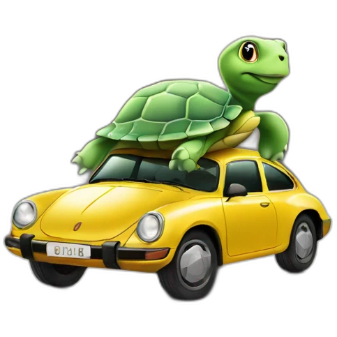 tortue sur voiture emoji