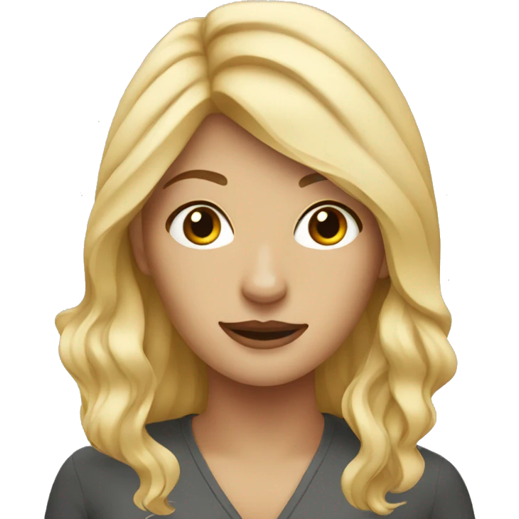 blonde woman with a tiger emoji
