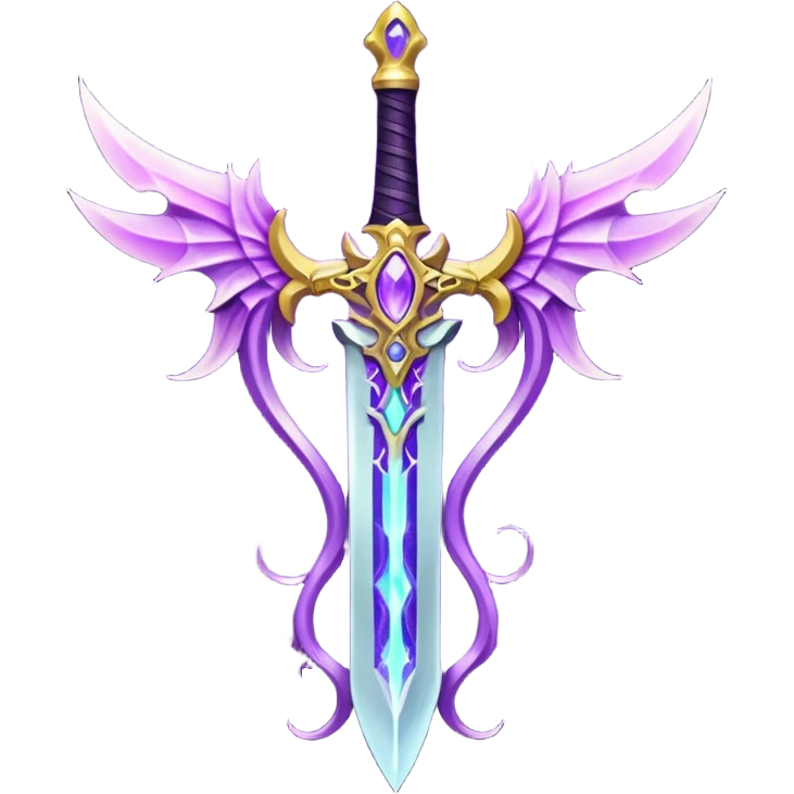 magical greatsword with a Eldritch purple powers in it emoji