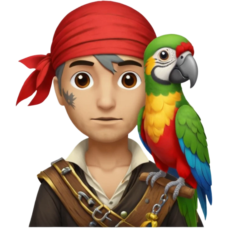 pirate and parrot emoji