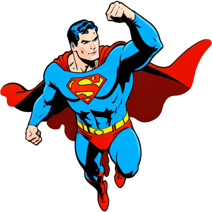 Superman flying emoji