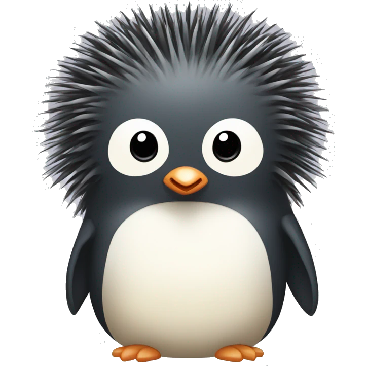 penguin mixed porcupine emoji