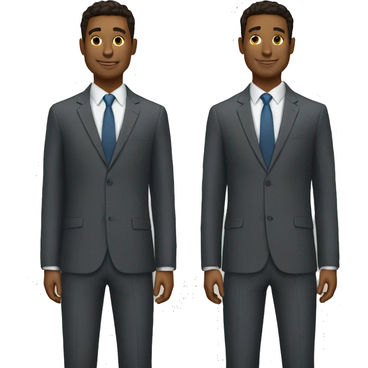 TWO GUYS IN BUSINESS SUITS, BEST FRIENDS VIBE emoji
