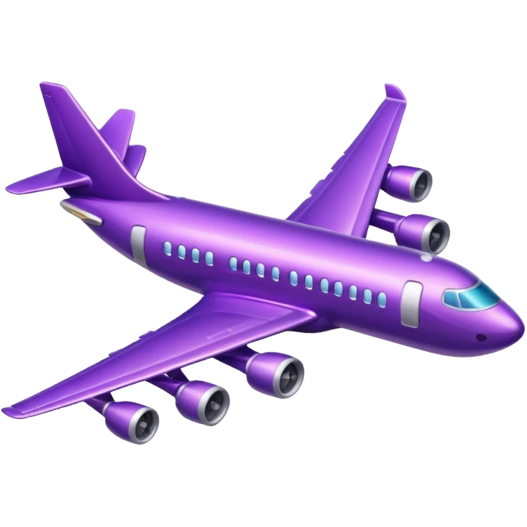 glitter purple avião emoji