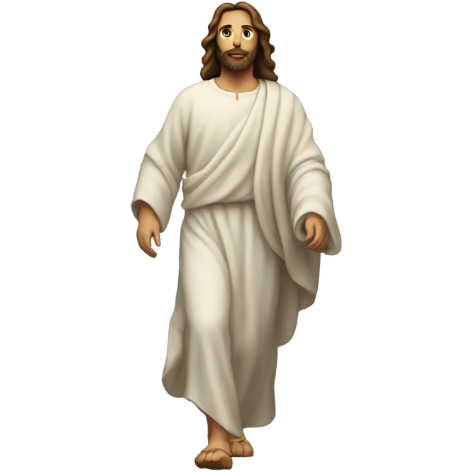 Jesus walking on clouds emoji