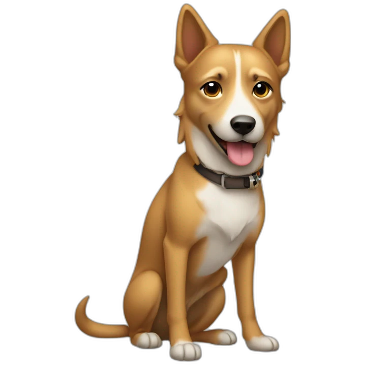 Chien flûte femme emoji