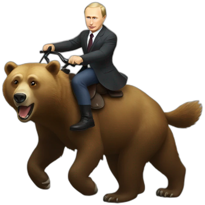 Vladimir Putin riding a bear emoji