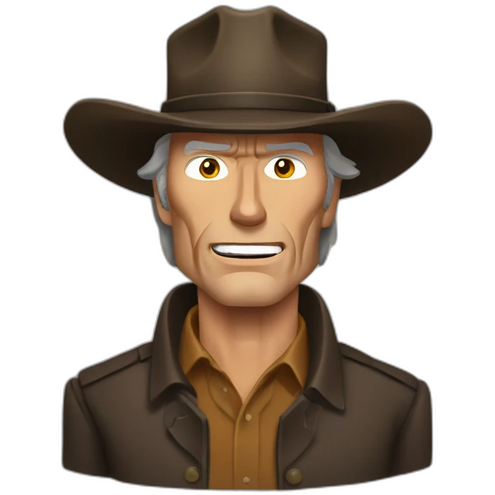 Clint eastwood in a horse emoji
