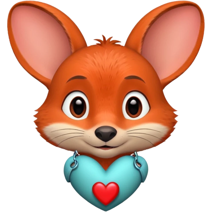 Nick Zootopia enamorado con ojos de corazon emoji