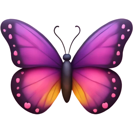 butterfly with hearts emoji