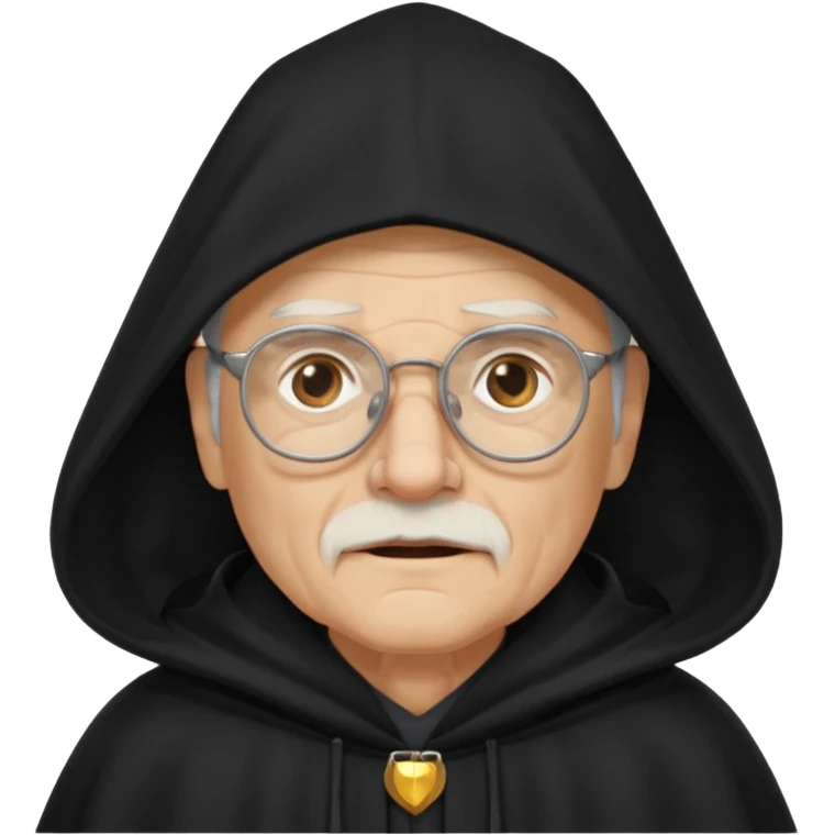 old Man with glasses in cloak over head emoji