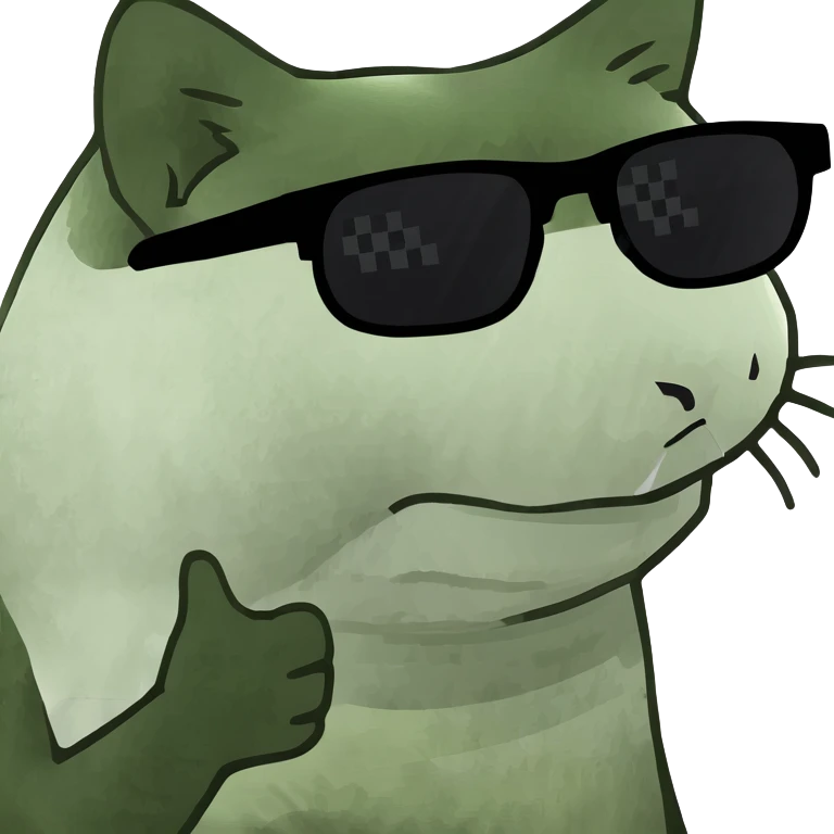 Cat with sunglasses emoji