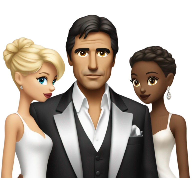 Tony Montana with 3 beautiful models emoji