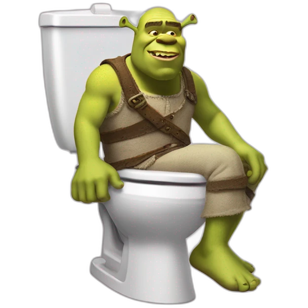 Shrek tu es aux toilettes emoji