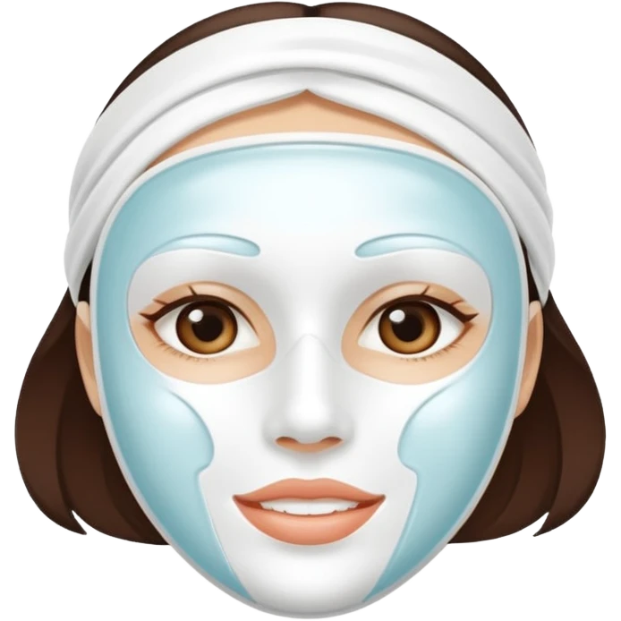 a white skincare beauty mask pack for face emoji