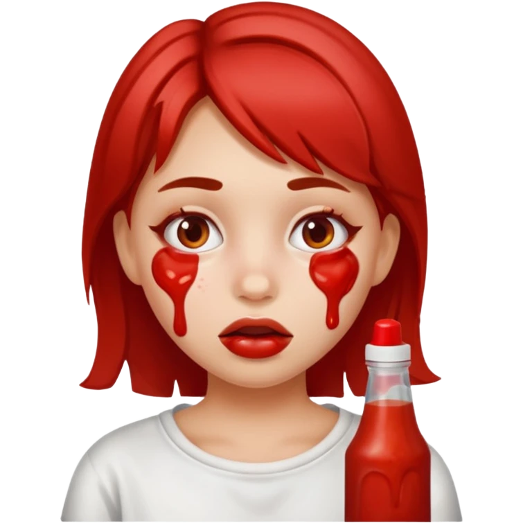 Girl with ketchup  emoji
