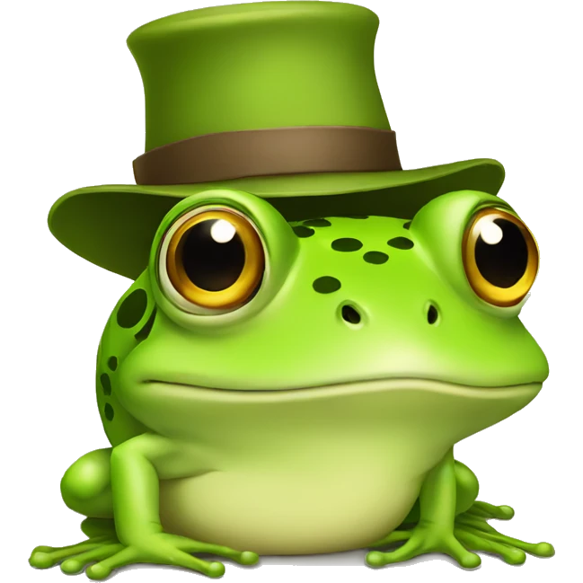 frog with hat emoji