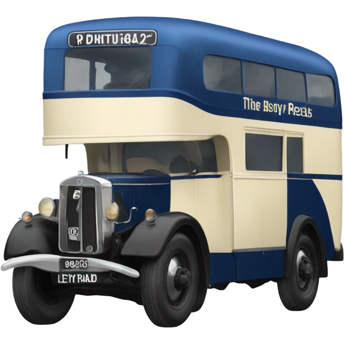 Blue and cream leyland pd2 emoji