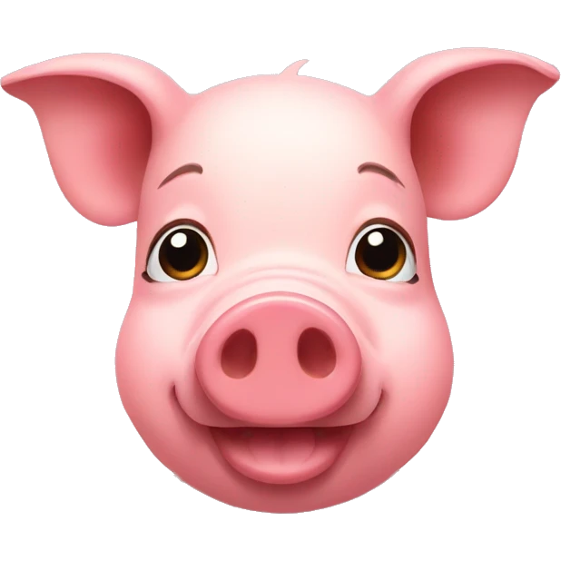 A pig with a clefty chin emoji