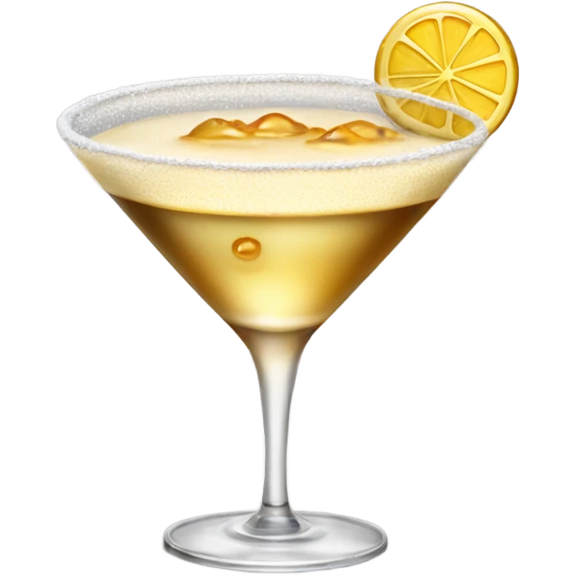 golden martini cocktail with foam emoji