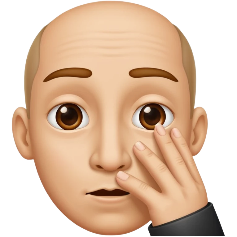 Two fingers in the nose emoji
