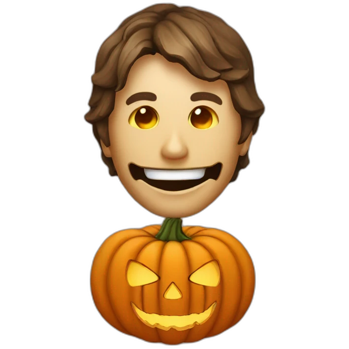 jason orange mask combined with a smiling pumpkin emoji