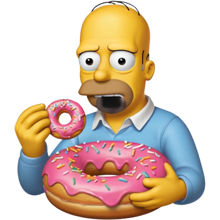 hommer simpson with a donnut emoji