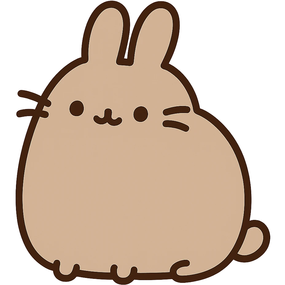 pusheen-style bunny emoji