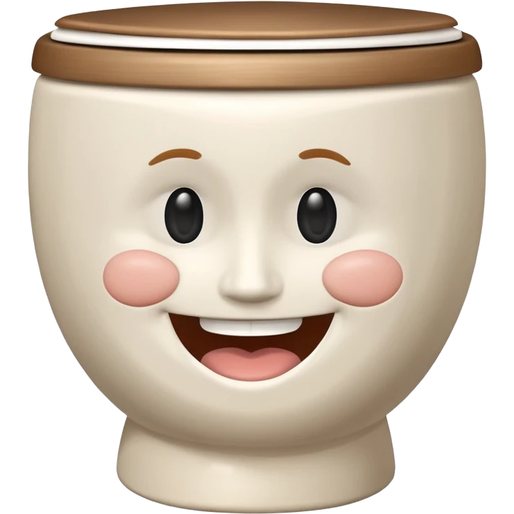  A toilet with a smiling head inside it emoji