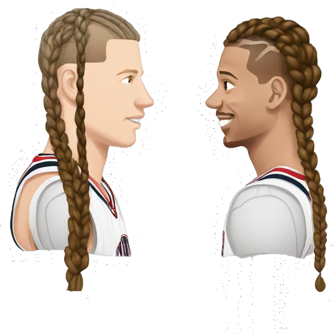 donte divincenzo with Allen iverson braids emoji