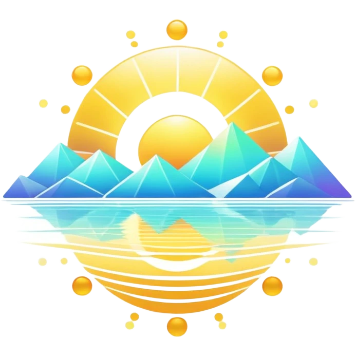 Epic complex detailed iridescent gradients white golden bright light solarpunk sunny aesthetic-scenery emoji