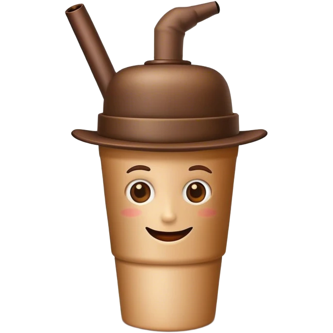 Abraham Lincoln if he were a to-go cup of coffee with his stovepipe hat emoji