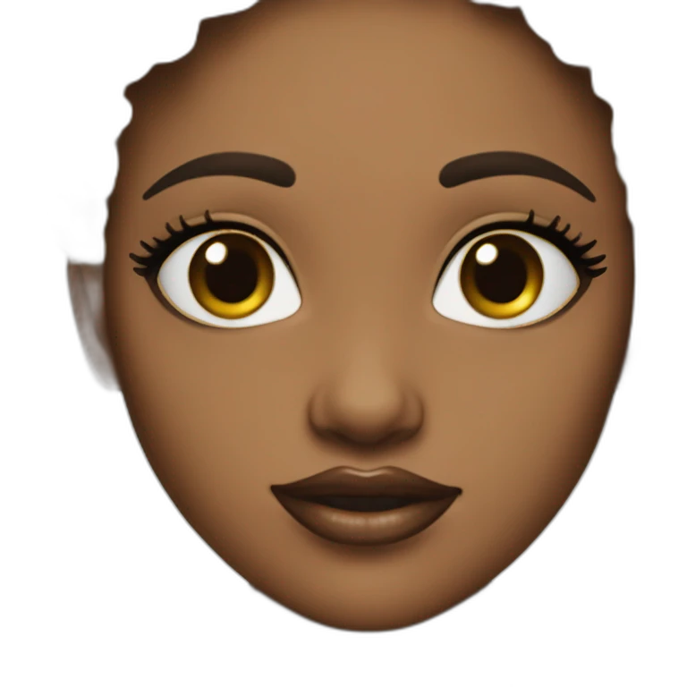 Fille-cheveux noirs -glosse sur les lèvres  emoji
