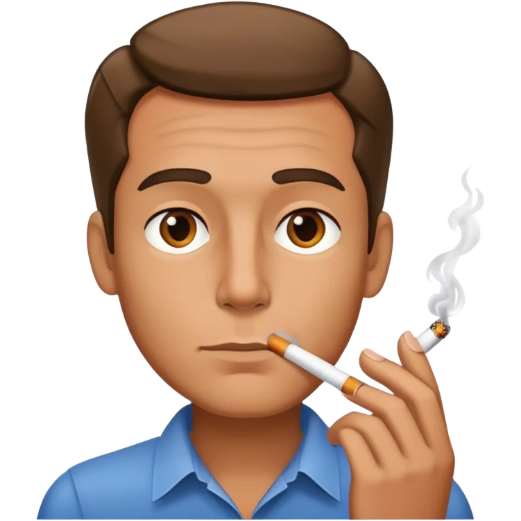 Steve with a cigarette emoji