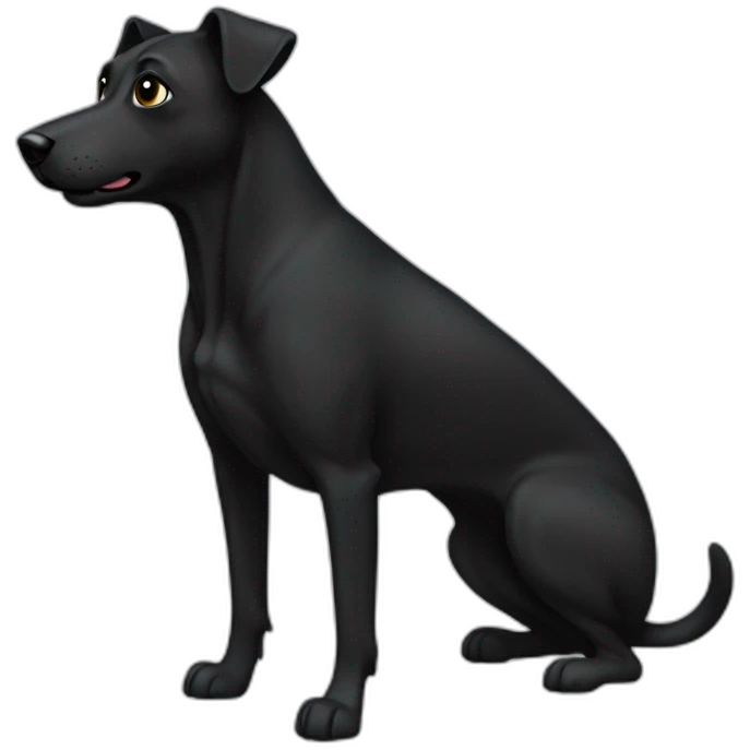 Xolo dog black emoji
