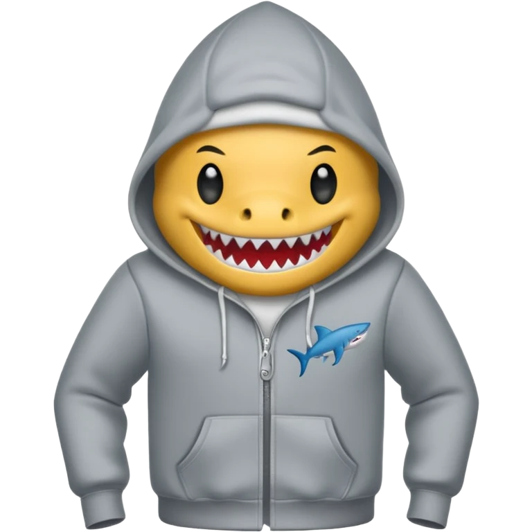 Shark wearing a hoodie emoji