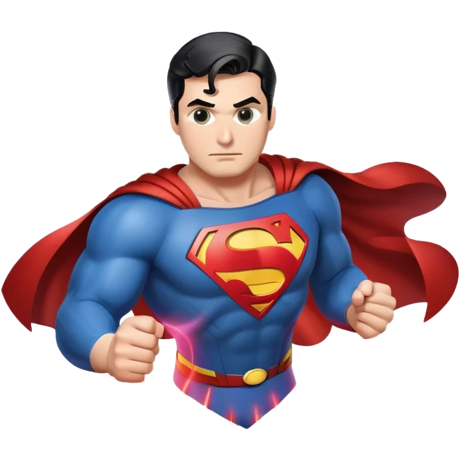 superman glowing laser emoji
