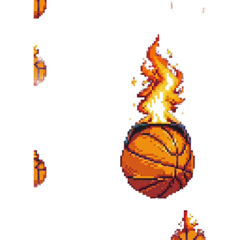 basketball on fire emoji