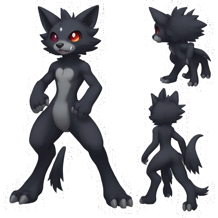 Dark FurSona Fakemon Full Body emoji