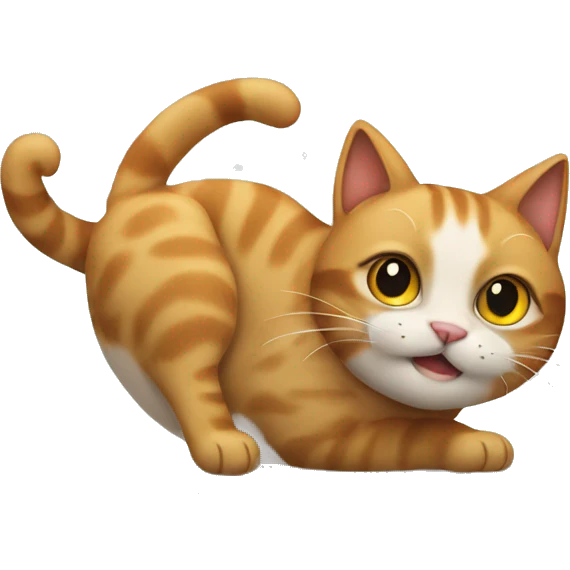 Cat on its back emoji