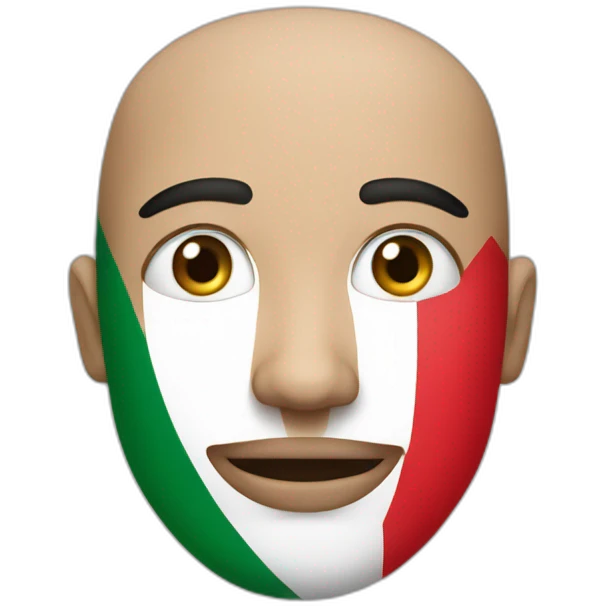 A human his face only is Palestine flag emoji
