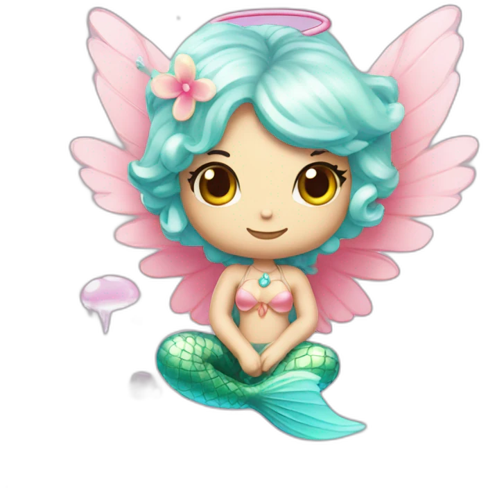 hello kitty angel mermaid fairy emoji
